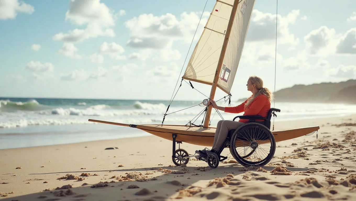 Char à voile adapté au handicap : matériel et structures