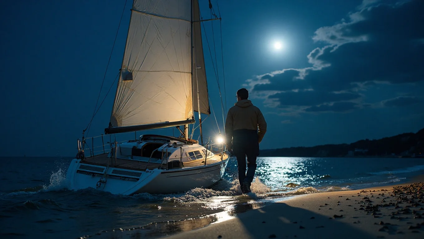 Char à voile nocturne : sécurité, lumières et sensations