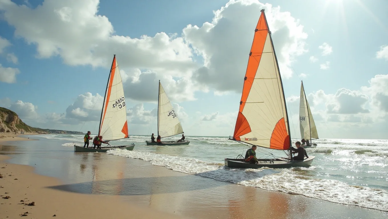 Char à voile en équipe et relais : formats collectifs