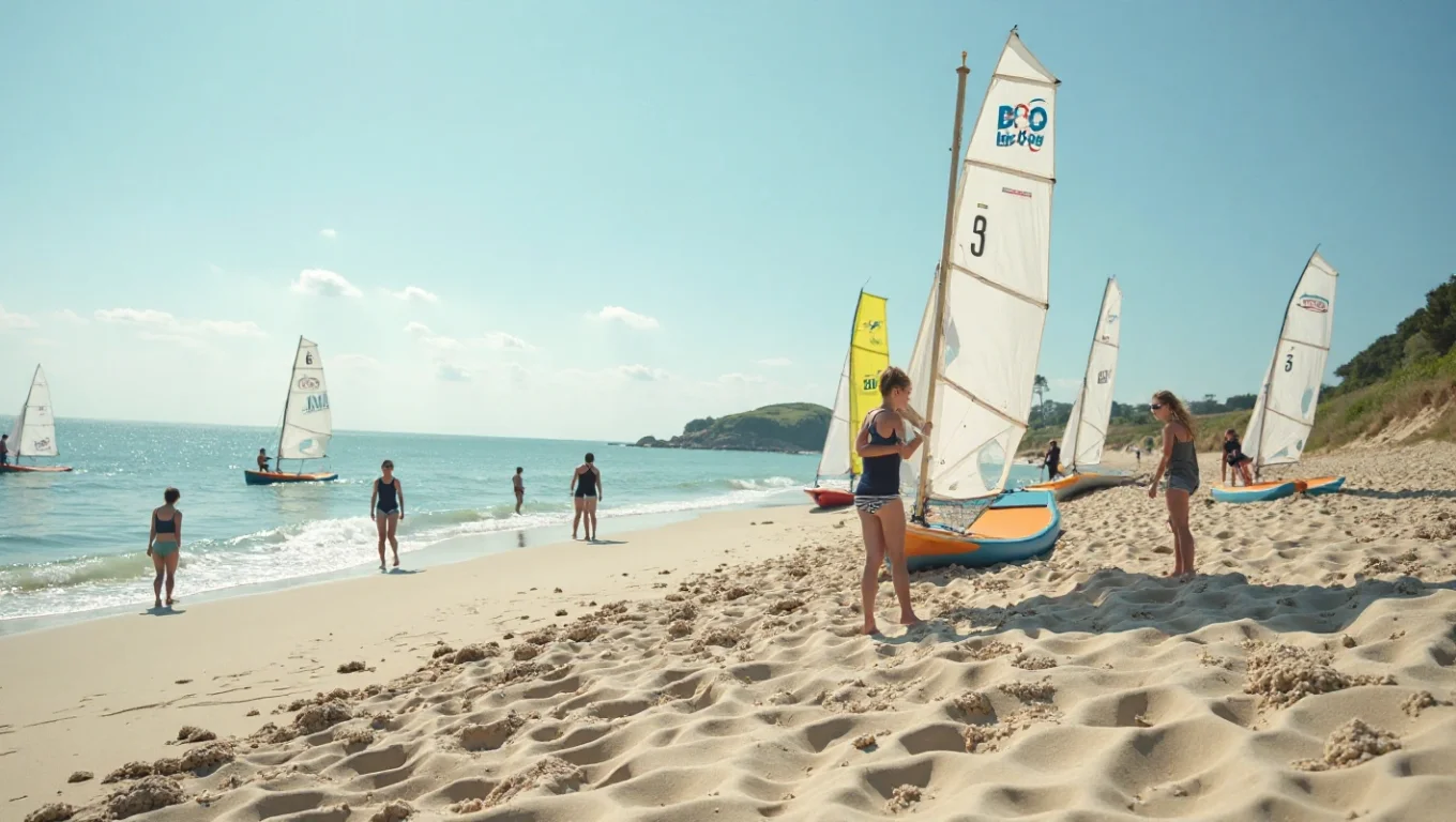 École de char à voile pendant vacances juillet-août