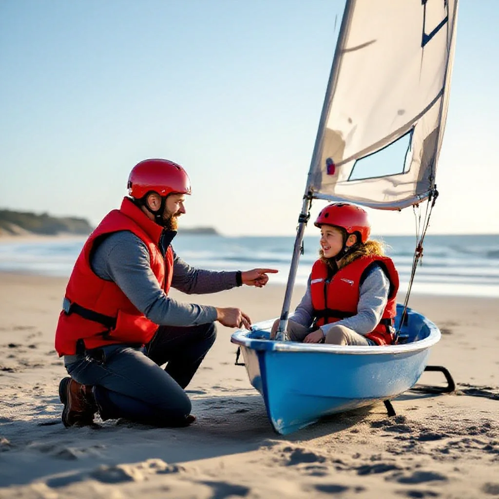 Déroulement d'une séance de char à voile à Pentrez