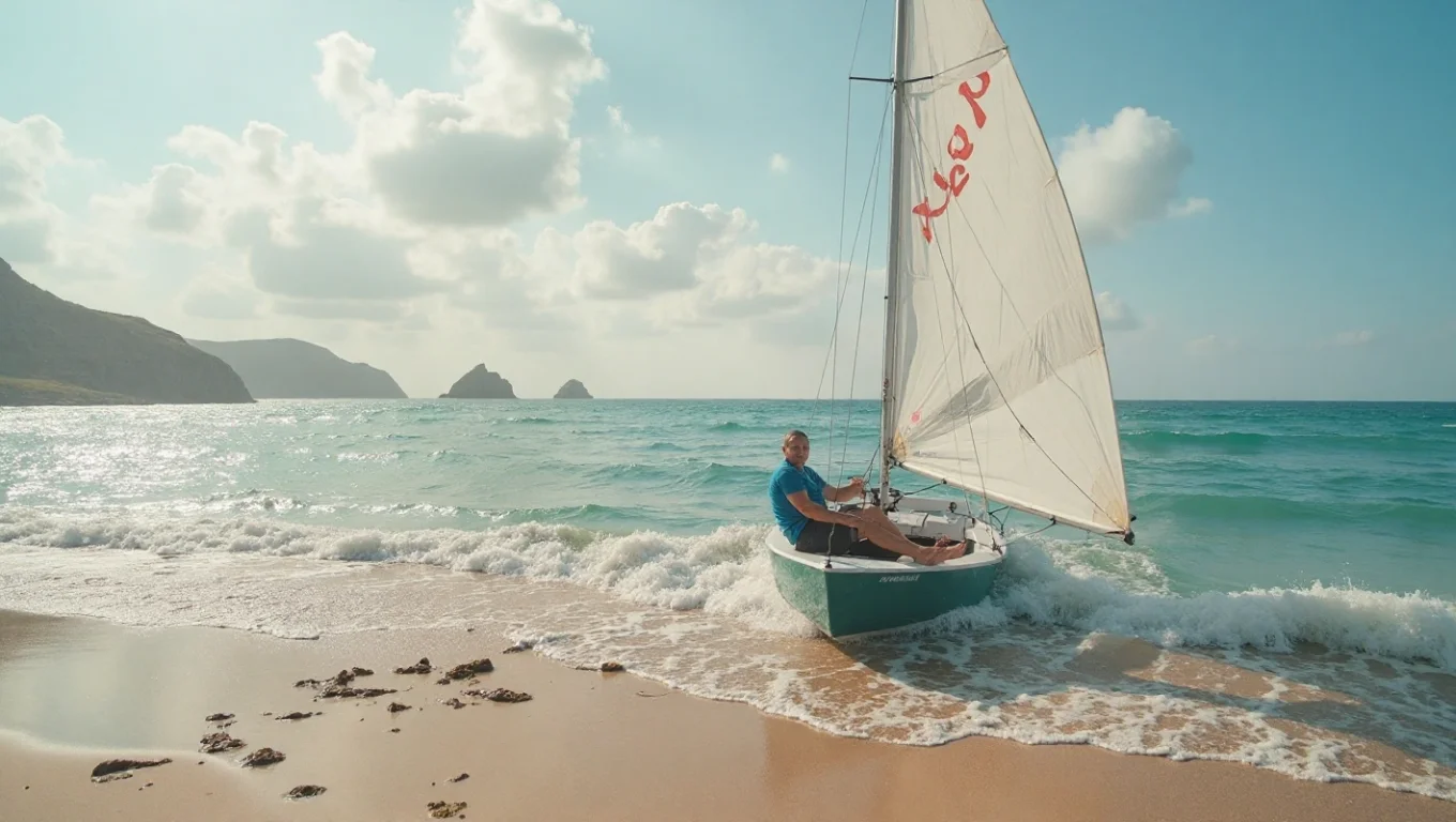 Vent de dos et allure portante en char à voile : pilotage